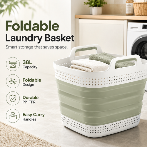 🧺 Smart Foldable Laundry Basket — Keep Your Home Clean & Organized Effortlessly ✨