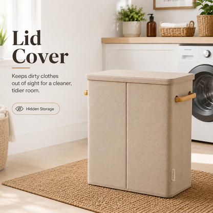🧺 Double Laundry Hamper — Simplify Sorting And Keep Your Home Beautifully Organized ✨