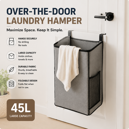 🚪 Over-The-Door Laundry Hamper — Maximize Space & Keep Your Home Organized ✨